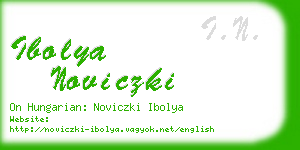 ibolya noviczki business card